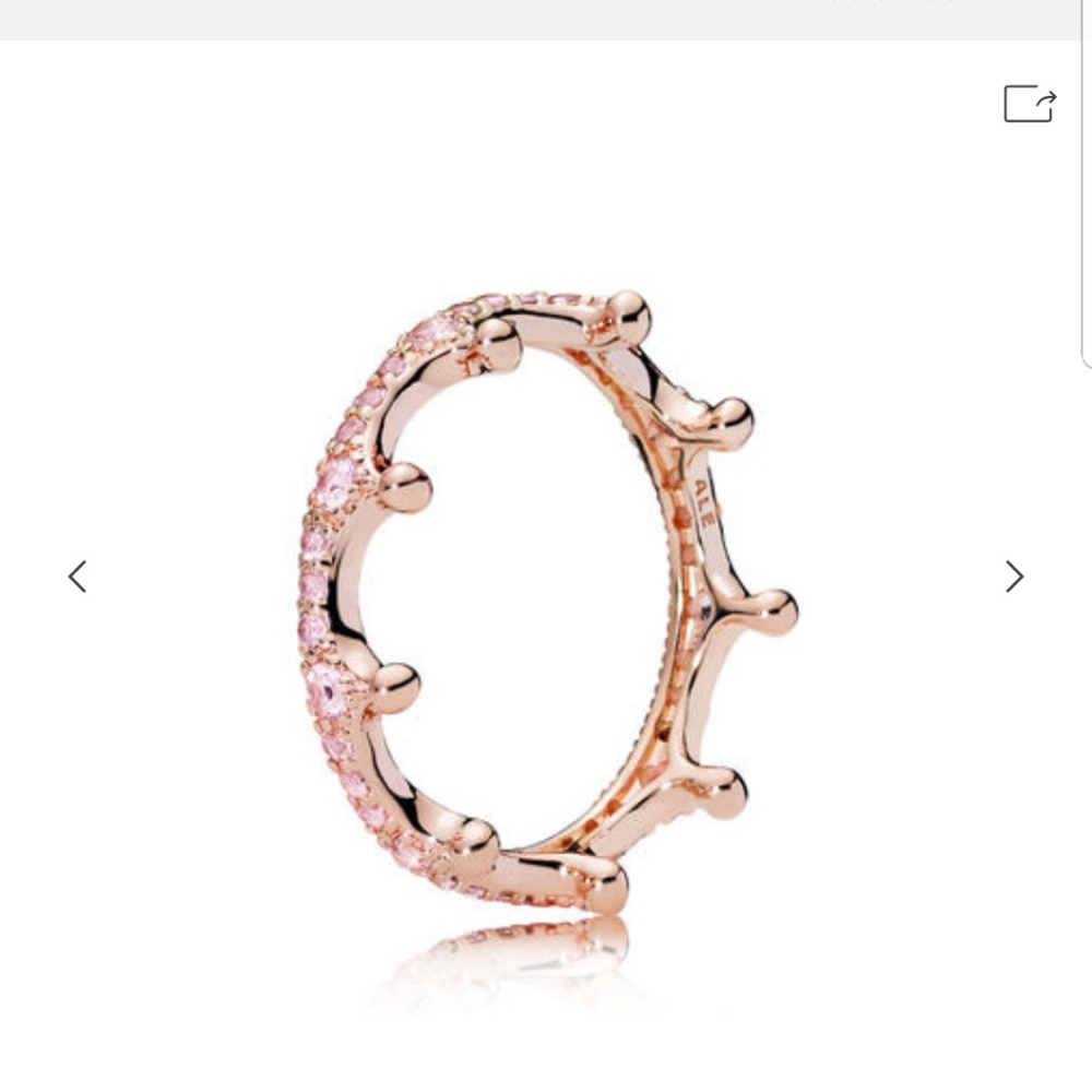 New Pandora Pink Enchanted Crown Ring